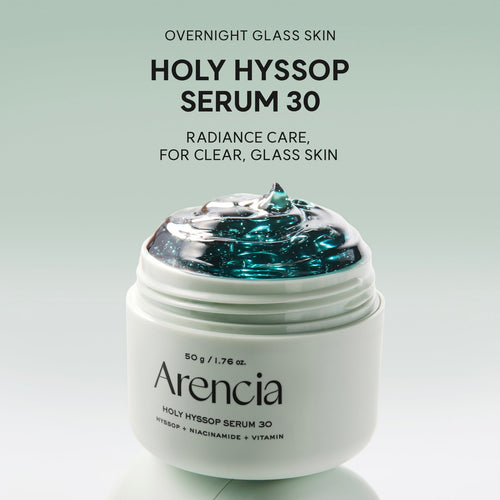 Arencia Holy Hyssop Serum 30 – texture gel pour une peau lumineuse