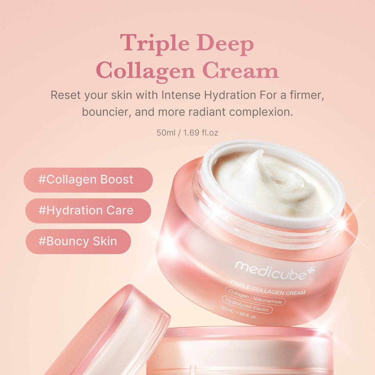 Triple Collagen Cream Medicube – hydratation, fermeté et éclat
