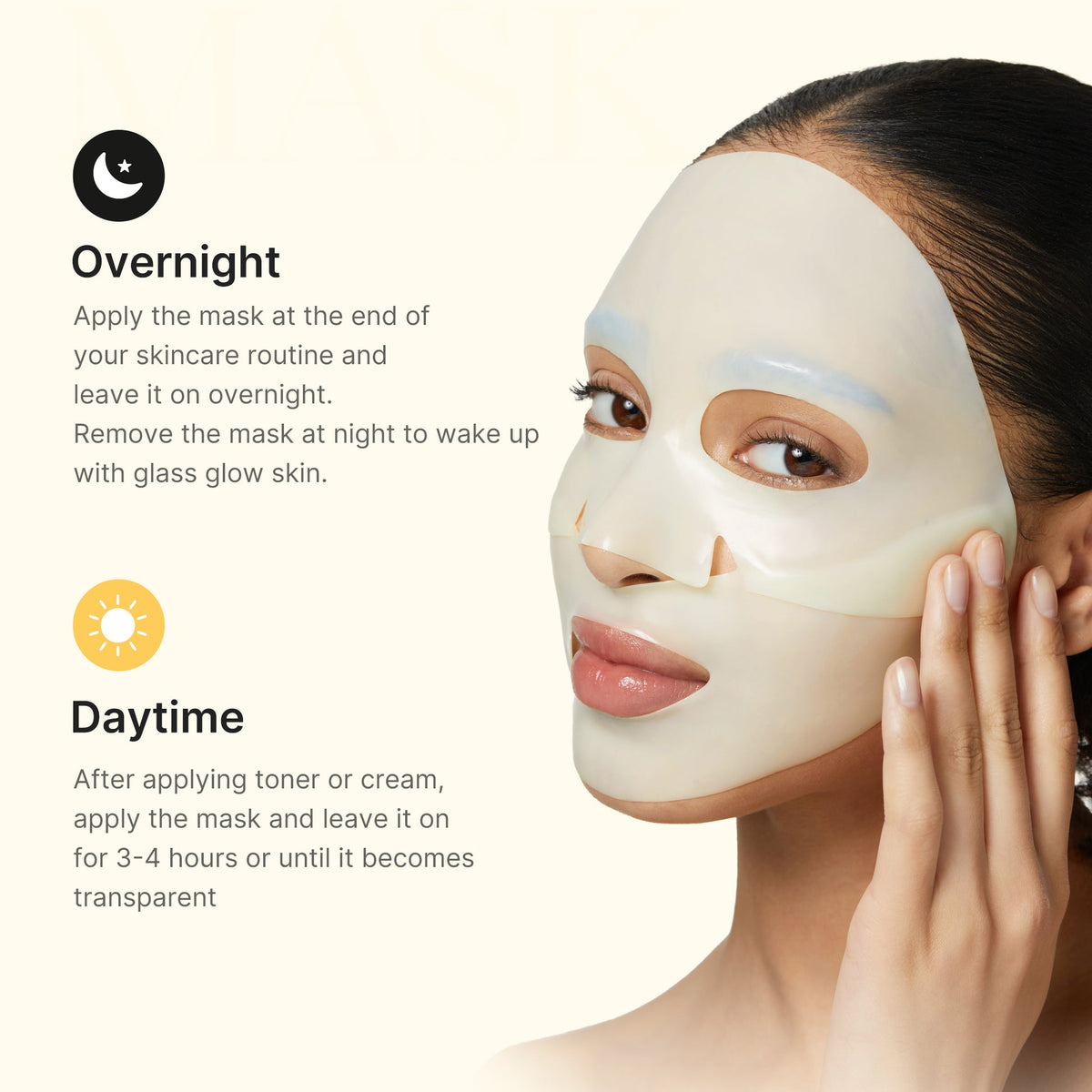 Utilisation de nuit et de jour du masque Medicube Acide Kojique Curcuma