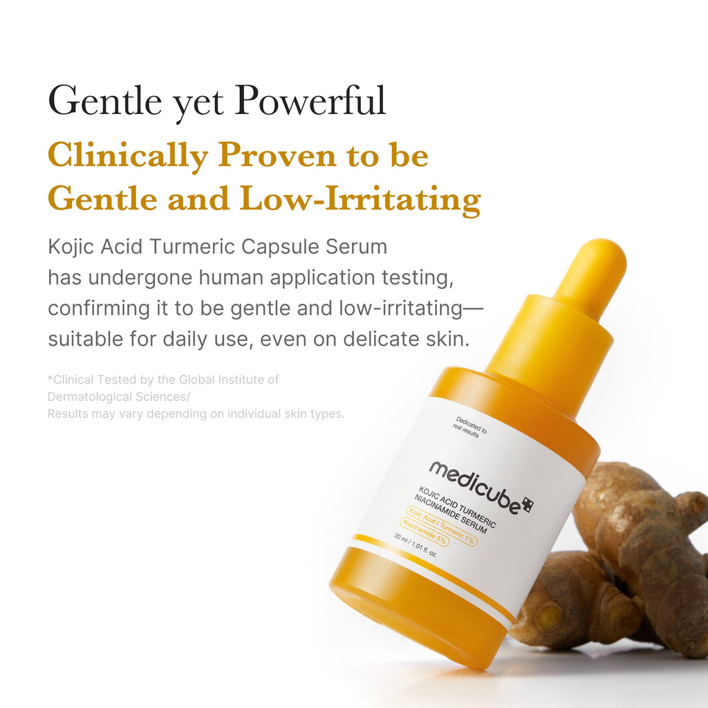 Medicube Kojic Acid Turmeric Capsule Serum – formule douce et faiblement irritante