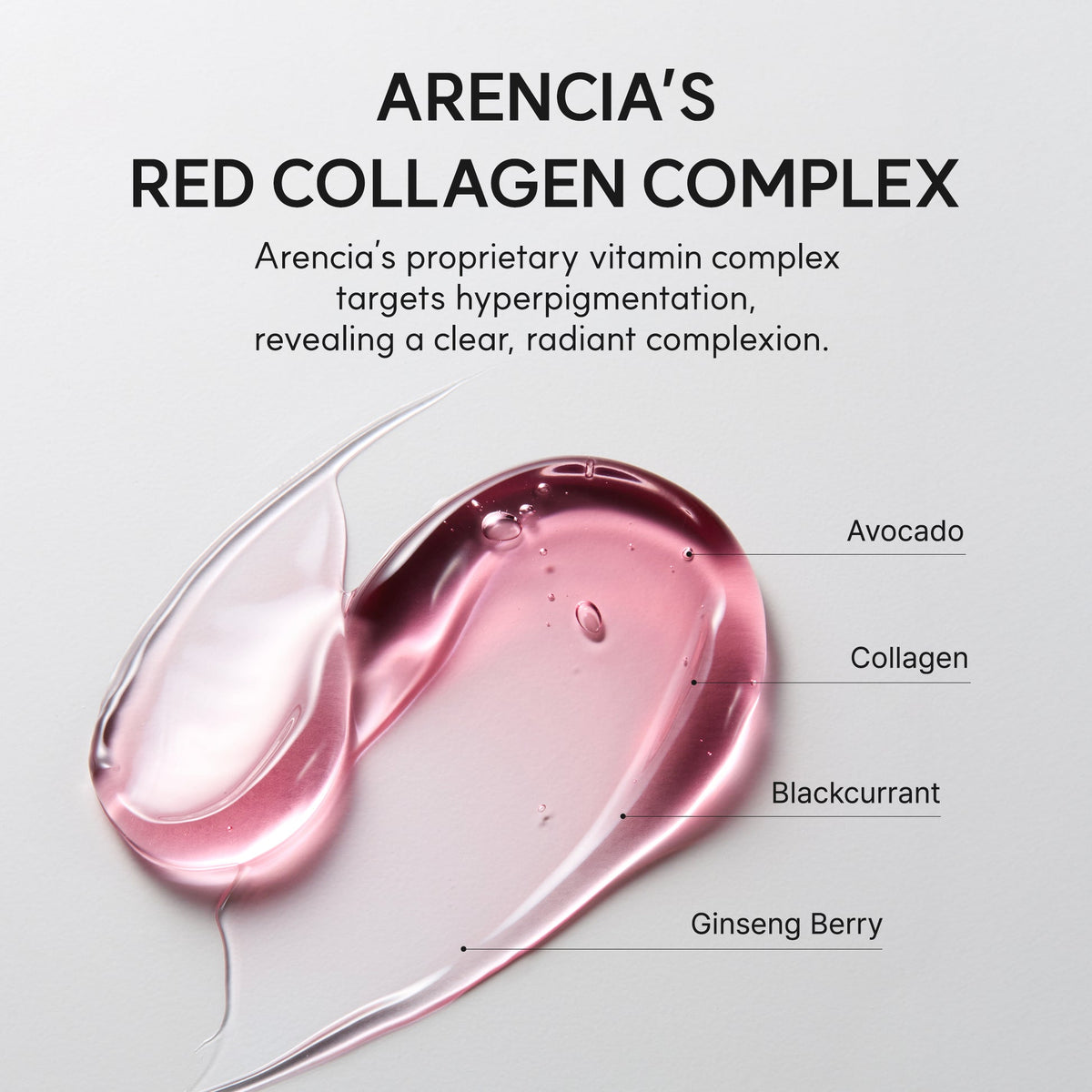 Complexe Collagène Rouge Arencia avec avocat, collagène, cassis et ginseng