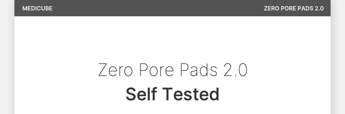 Medicube Zero Pore Pad 2.0 – résultats des tests
