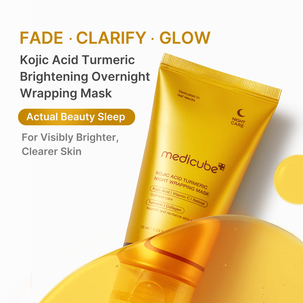 Medicube Kojic Acid Turmeric Wrapping Mask pour éclat et teint uniforme