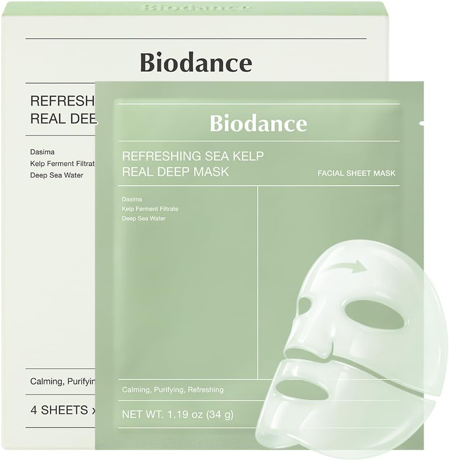 BIODANCE Refreshing Sea Kelp Real Deep Mask – coffret de 4 masques