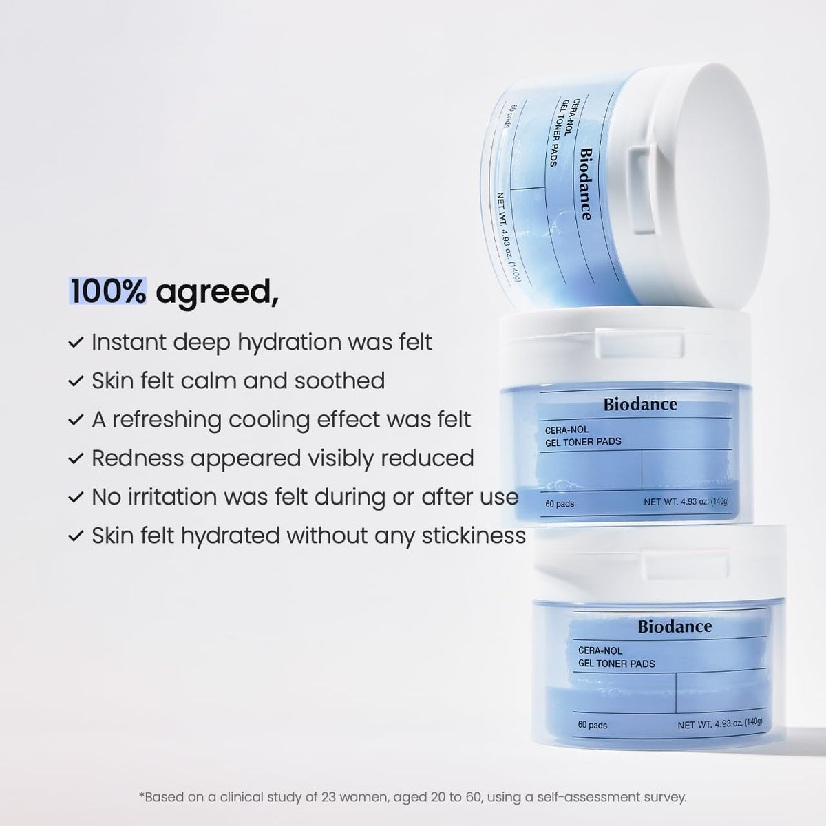 Texture hydrogel des toner pads BIODANCE Cera-nol