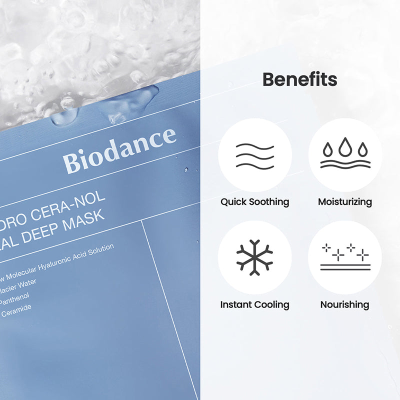 BIODANCE Hydro Cera-nol Real Deep Mask – soin hydratant et apaisant