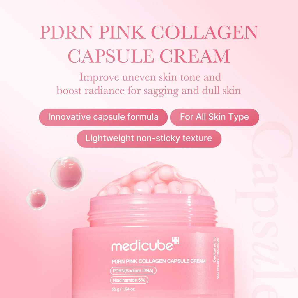 Crème PDRN Rose et Collagène Medicube – formule en capsules 55 g