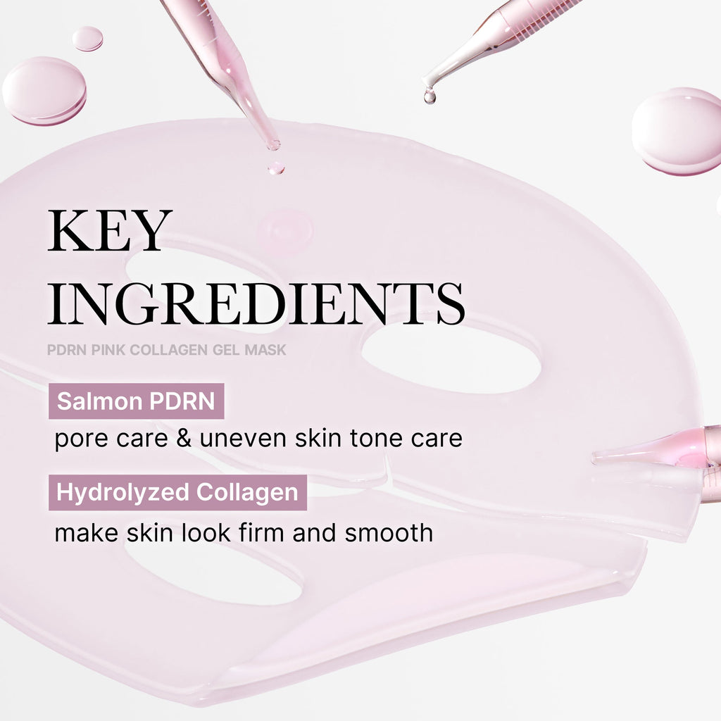 Actifs clés du masque Medicube PDRN : PDRN de saumon et collagène hydrolysé