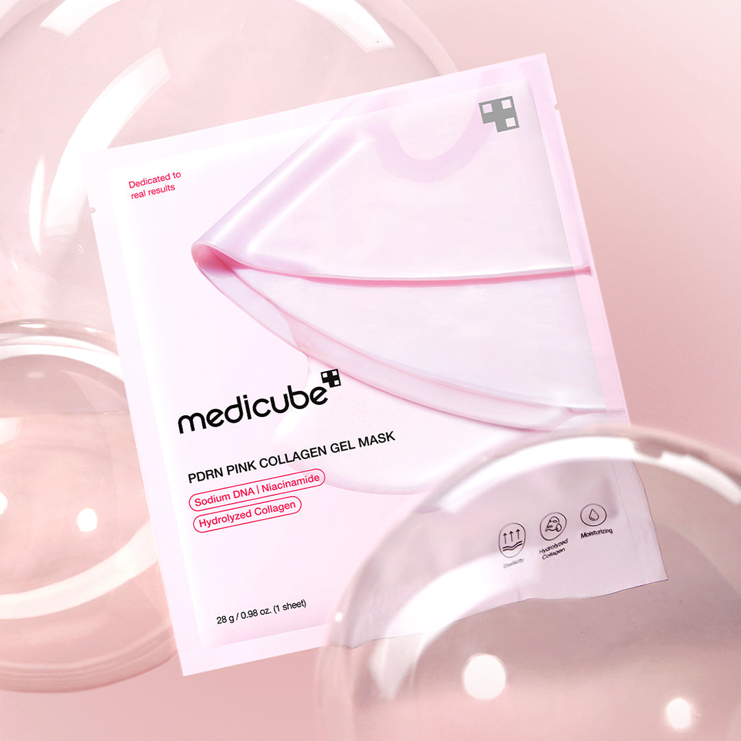 Medicube PDRN Pink Collagen Gel Mask – emballage rose 28 g