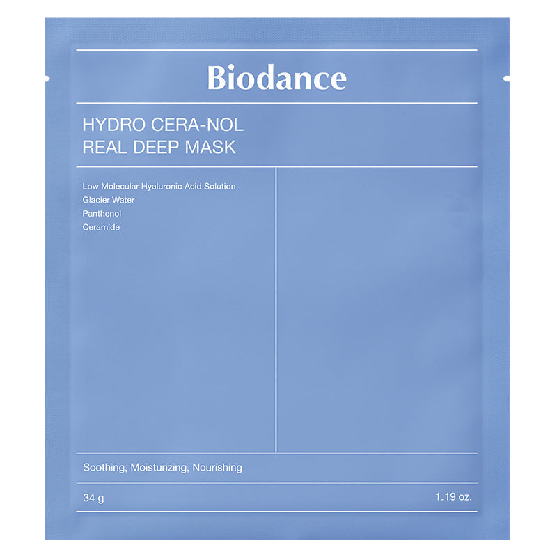 Masque hydrogel BIODANCE Hydro Cera-nol pour peaux sensibles et déshydratées