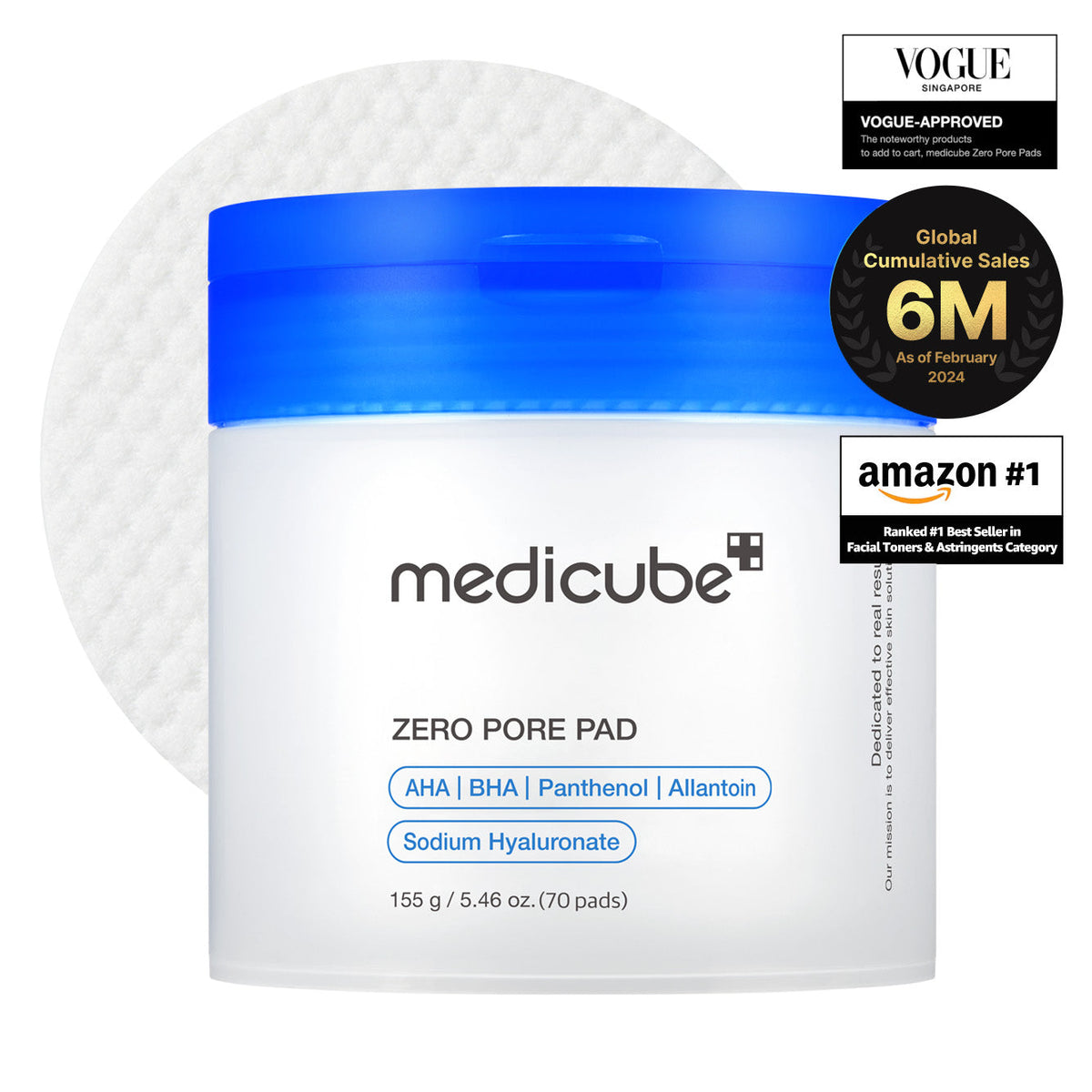 Medicube Zero Pore Pad 2.0 – 70 pads AHA BHA