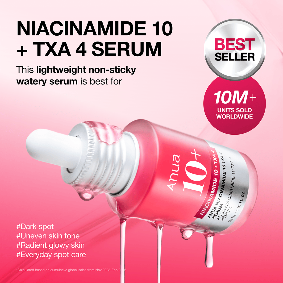 ANUA Niacinamide 10 TXA 4 Serum – sérum anti-taches et éclat