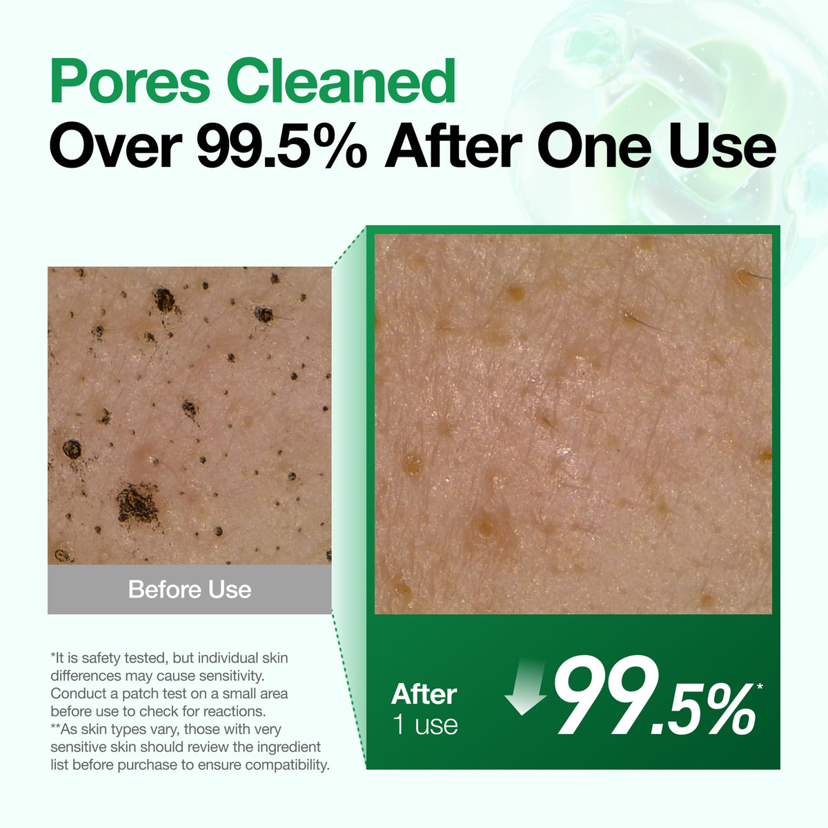 Résultat nettoyage des pores ANUA Heartleaf Quercetinol Cleansing Foam