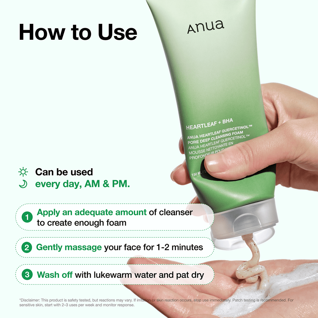Mode d’emploi ANUA Heartleaf Quercetinol Pore Deep Cleansing Foam