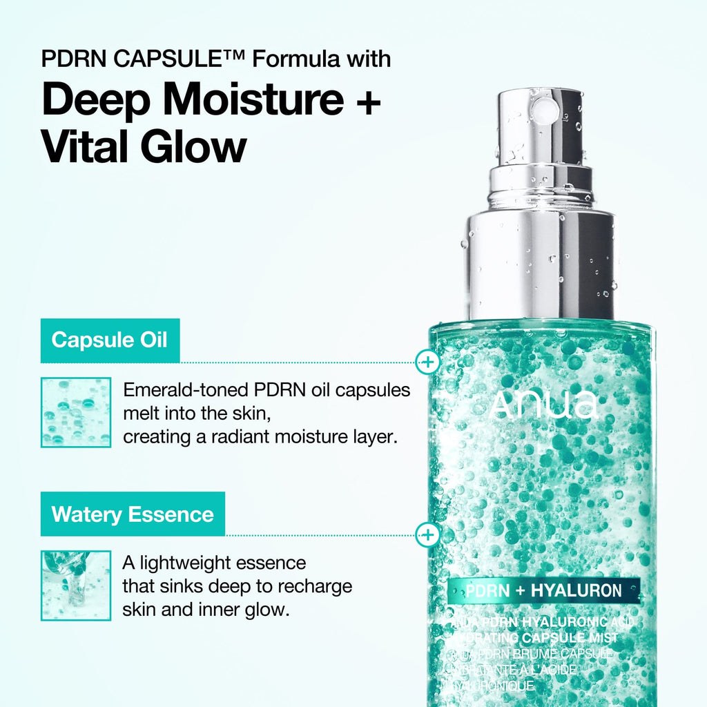 Formule capsules PDRN et essence aqueuse de la brume ANUA