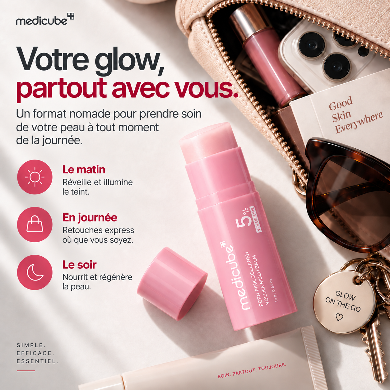 Medicube – Baume Multi-Usage PDRN & Collagène Rose 10 g