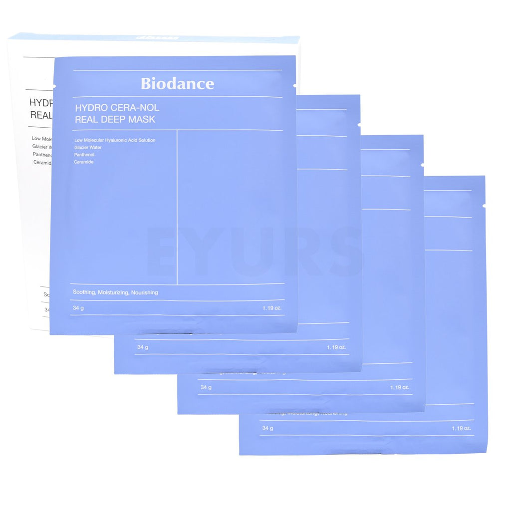 BIODANCE Hydro Cera-nol Real Deep Mask – boîte de 4 masques hydrogel