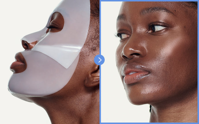 Résultat avant après du masque BIODANCE Hydro Cera-nol